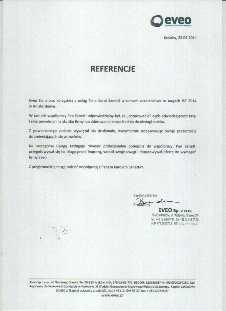 Referencje Eveo
