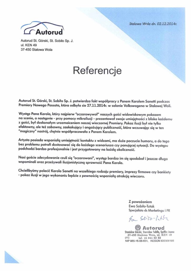 referencje VOLKSWAGEN